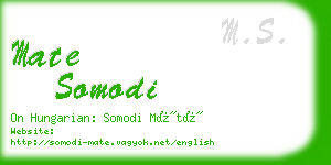 mate somodi business card